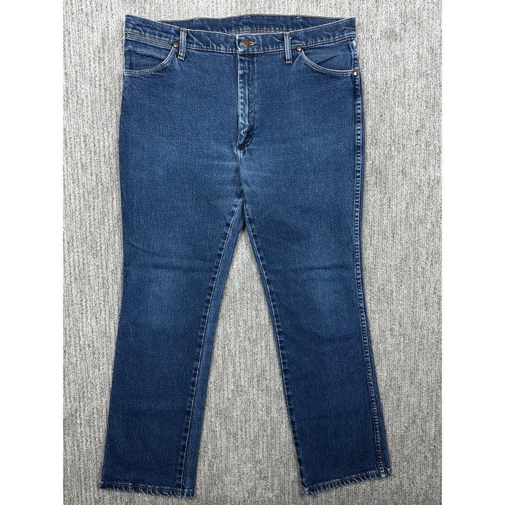 Wrangler Jeans Mens 38x32 Blue 947STR Western Medium Wash Cowboy Rodeo Y2K
